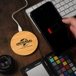 Bamboo Round Wireless Charger - UK Express