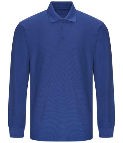 Pro RTX Pro Long Sleeve Piqué Polo Shirt Royal Blue