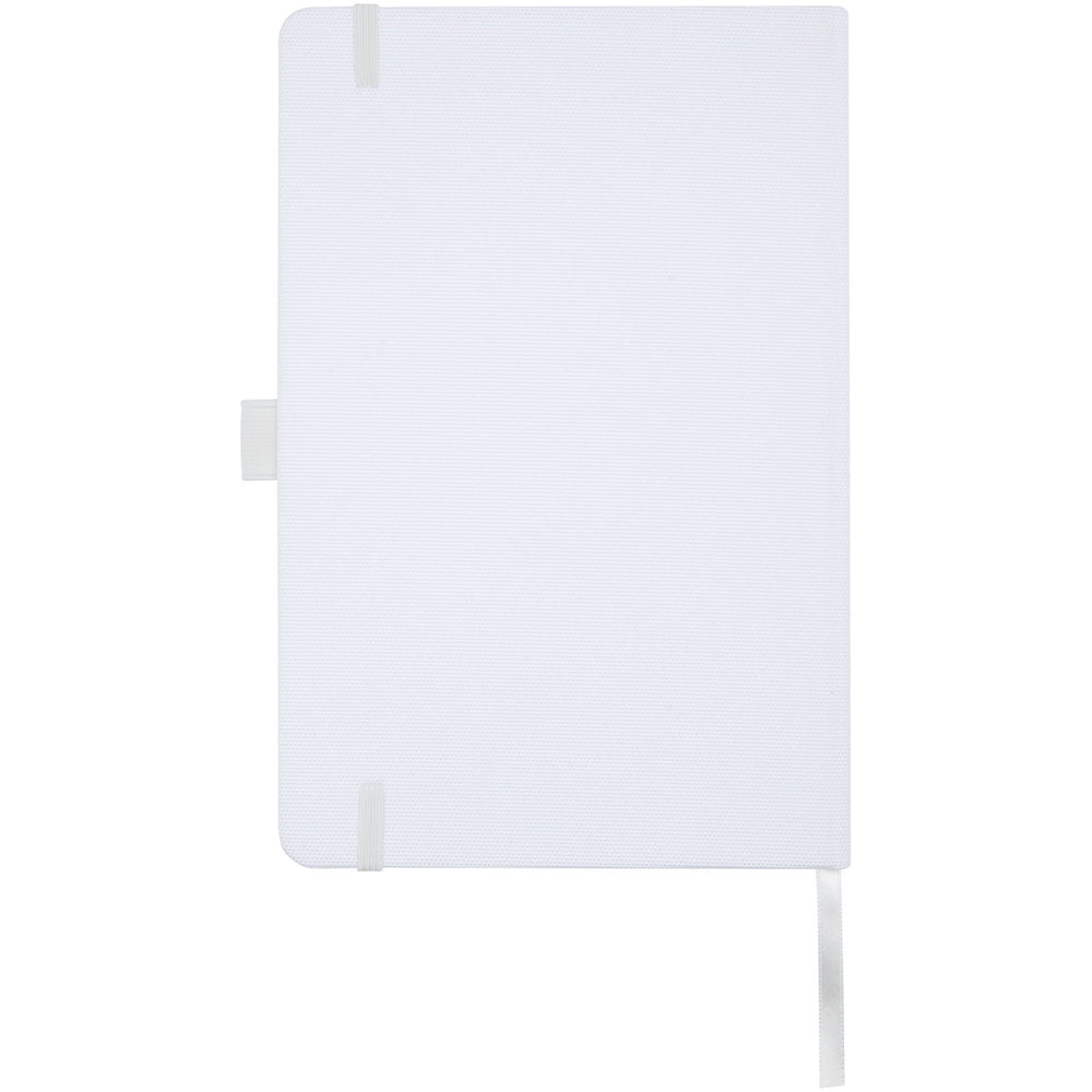 Branded Honua A5 recycled paper notebook with recycled PET cover