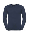 Russell Collection Cotton Acrylic V Neck Sweater