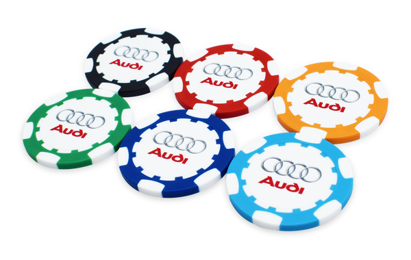 40 Mm Abs Golf Pokerchip With Full Colour Digital Print To Both Sides
