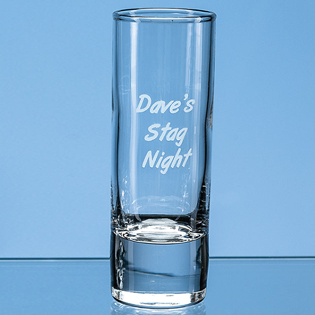 Branded 60ml Tall Heavy Base Shot Glass