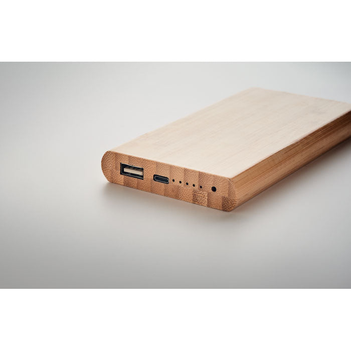 Bamboo Wireless Charging Power Bank - 6000 mAh