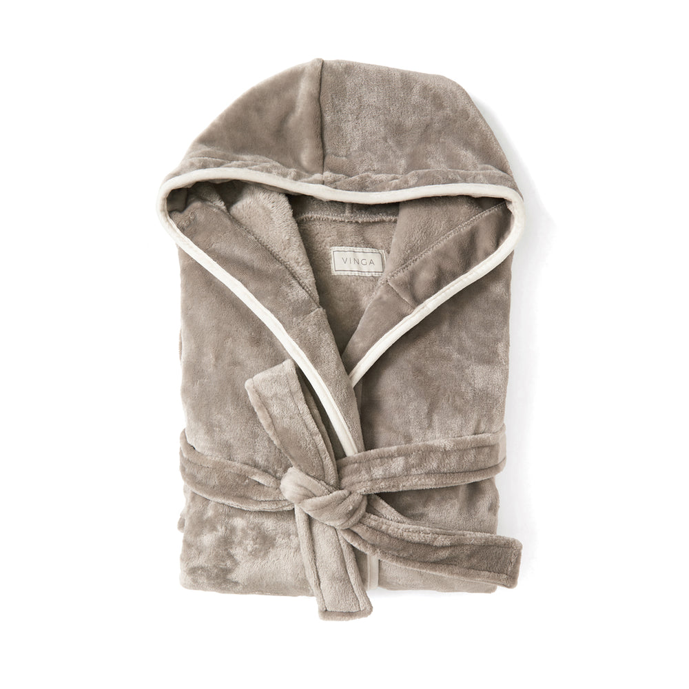 Branded VINGA Louis luxury plush GRS RPET robe size S-M