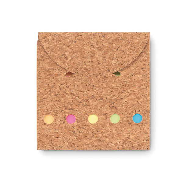 Branded Cork sticky note memo pad Envelope