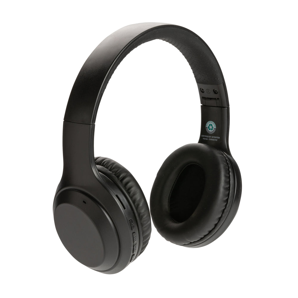 Branded RCS standard recycled plastic headphone