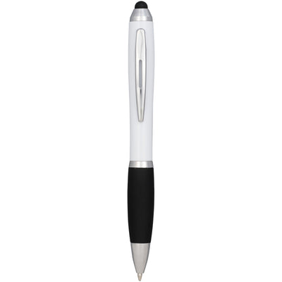 Nash coloured stylus ballpoint Blue ink pen with black grip