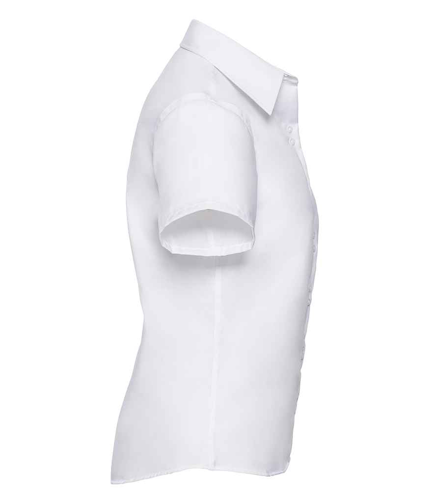 Russell Collection Ladies Short Sleeve Ultimate Non-Iron Shirt White