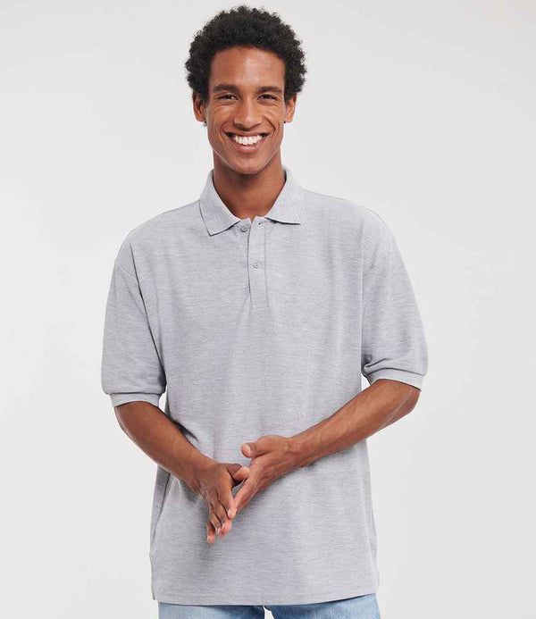 Russell Poly/Cotton Piqué Polo Shirt Light Oxford