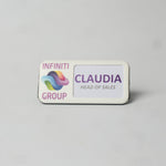 Always Recycled Reusable Name Badge – Right Window