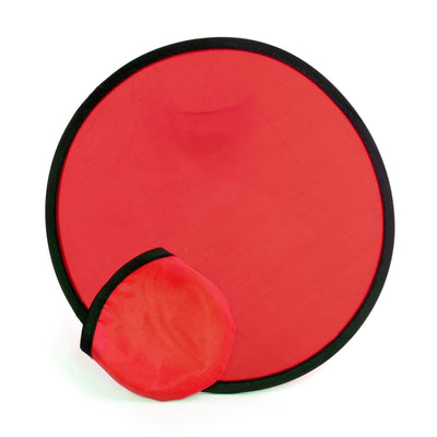 Branded Foldable Foldaway Frisbee with Pouch and Black trim