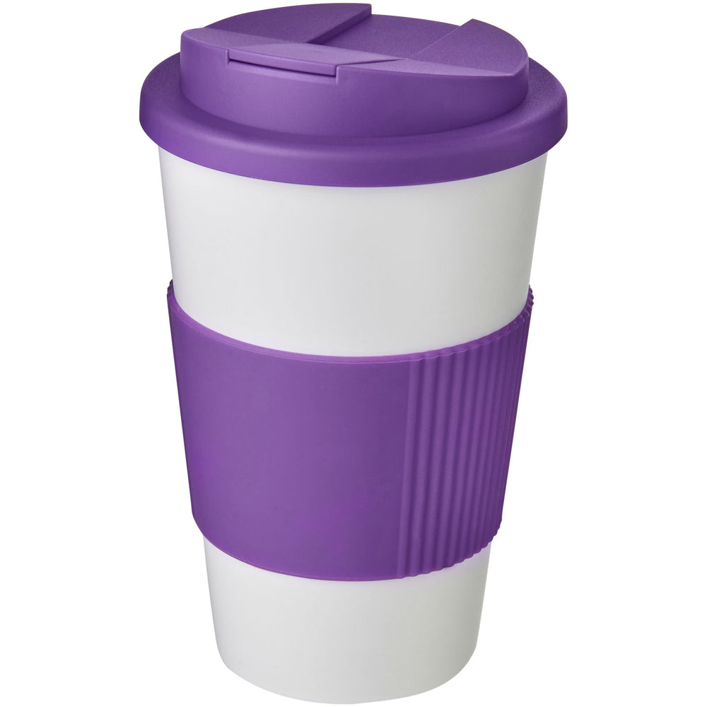 Branded Americano® 350 ml tumbler with grip & spill-proof lid