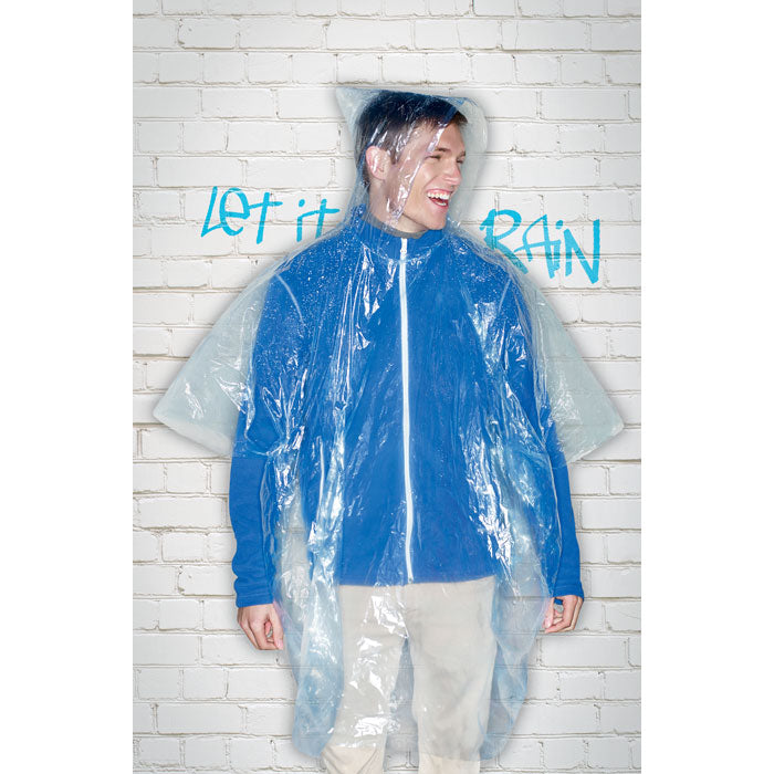 Branded Foldable raincoat in polybag