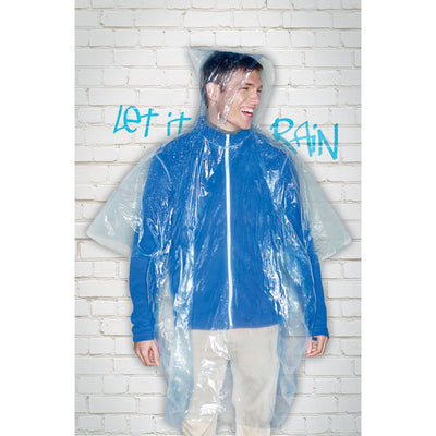 Branded Foldable raincoat in polybag