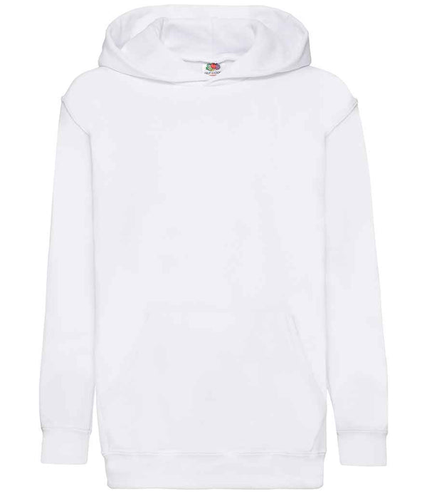 Fruit of the Loom Kids Classic Hooded Sweatshirt White
