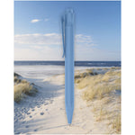 Terra corn plastic ballpoint pen in blue in front of a beach