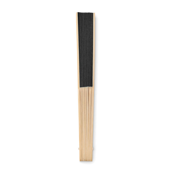 Branded Manual hand fan with bamboo handle