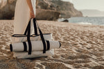 Branded VINGA Volonne AWARE™ recycled canvas beach bag