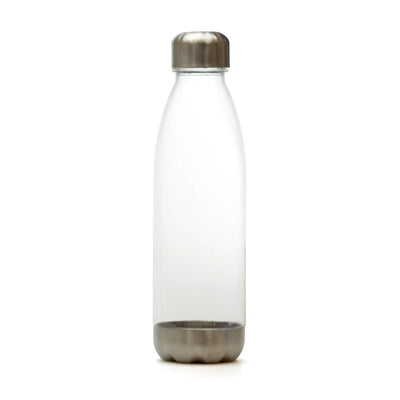Revive 650ml plastic drinks bottle Silver lid and base