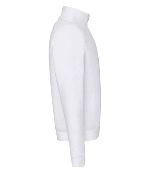Fruit of the Loom Premium Zip Neck Sweatshirt White