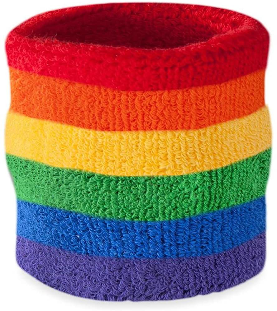 Branded Rainbow Wrist Sweatband