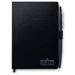 Branded A5 notebook with pen 72 lined