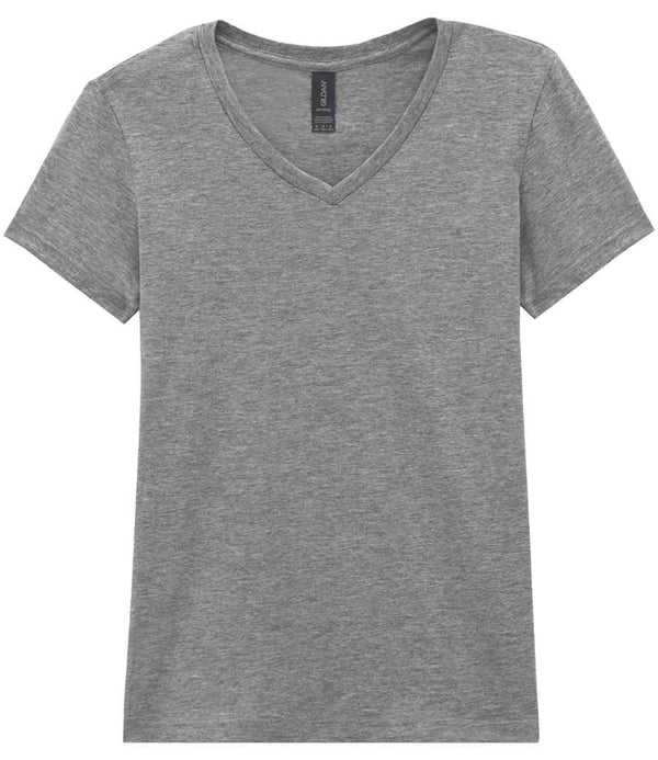 Gildan Ladies SoftStyle® V Neck T-Shirt Sport Grey