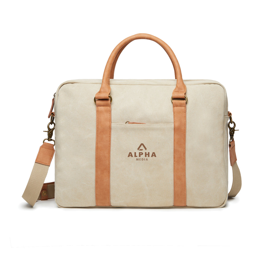 Branded VINGA Bosler RCS recycled canvas computer bag 17"