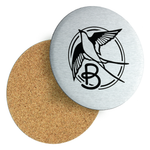 Metal Coasters with Cork Backing - Round