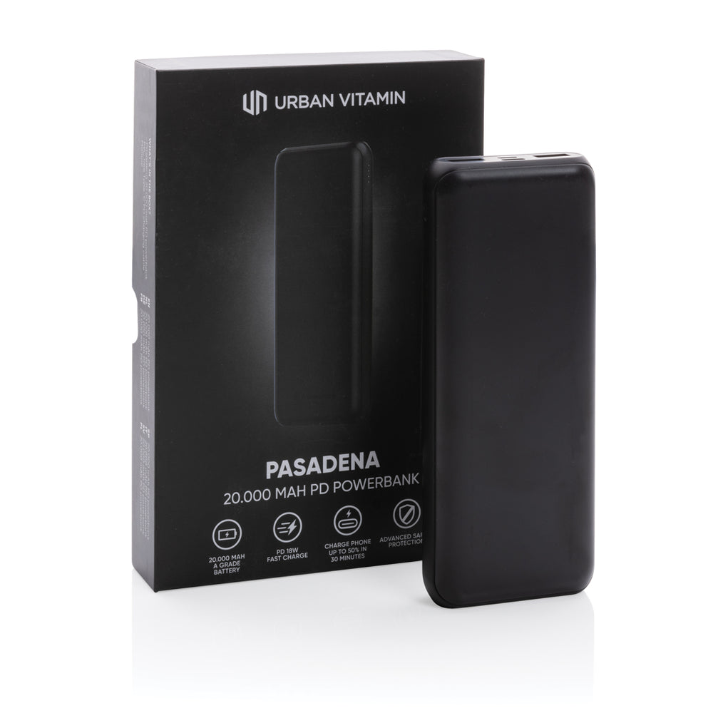 Branded Urban Vitamin Pasadena 20.000 mAh 18W PD powerbank