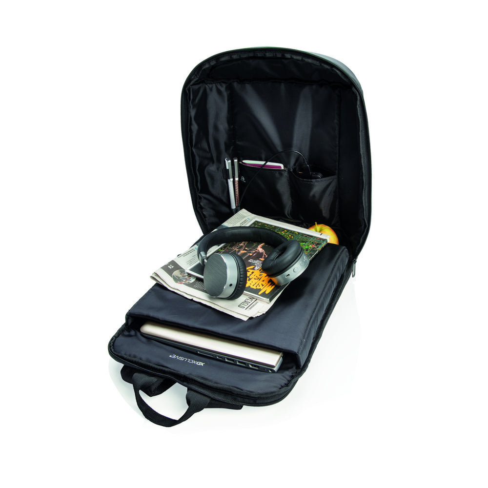 Branded Madrid anti-theft RFID USB laptop backpack PVC free