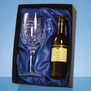 Single Goblet Gift Set with a 18.7cl Bottle of White Wine