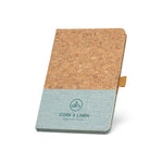 KLEE. A5 notebook in cork and linen with lined sheets