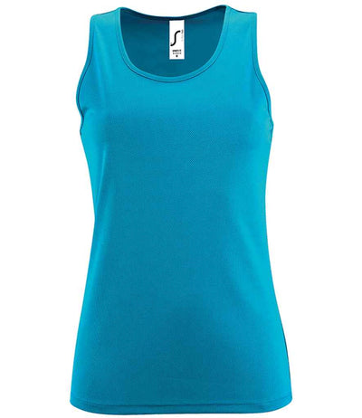 SOL'S Ladies Sporty Performance Tank Top Aqua