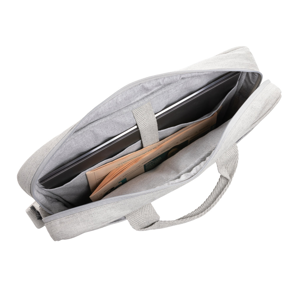 Branded Laluka AWARE™ recycled cotton 15.4 inch laptop bag