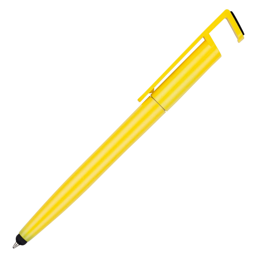 Branded PHONE-UP ball pen with phone cleaner/stylus