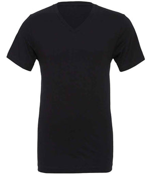 Canvas Unisex Jersey V Neck T-Shirt Black