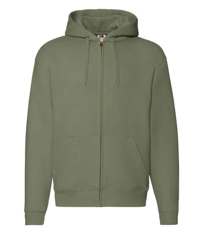 Fruit of the Loom Premium Zip Hooded Sweatshirt Classic Olive