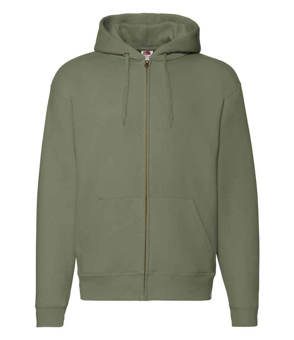 Fruit of the Loom Premium Zip Hooded Sweatshirt Classic Olive