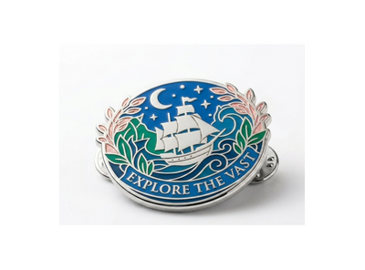 Hard Enamel Pin Badge in Silver - 20mm