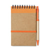 Branded A6 recycled notepad with pen