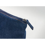 Branded Recycled denim cosmetic pouch