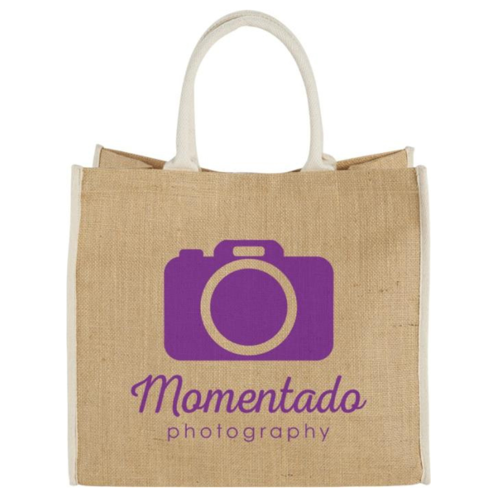 Harry coloured edge jute tote bag 25L