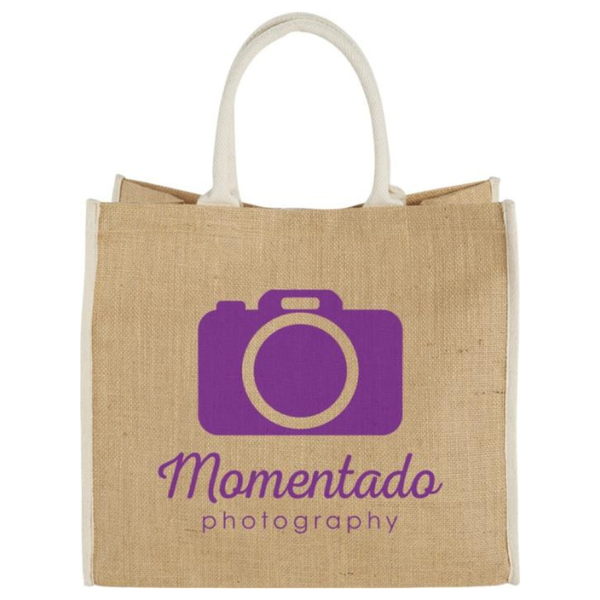 Harry coloured edge jute tote bag 25L