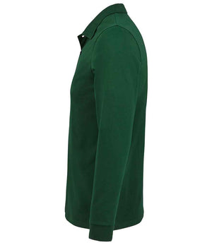 SOL'S Perfect Long Sleeve Piqué Polo Shirt Bottle Green