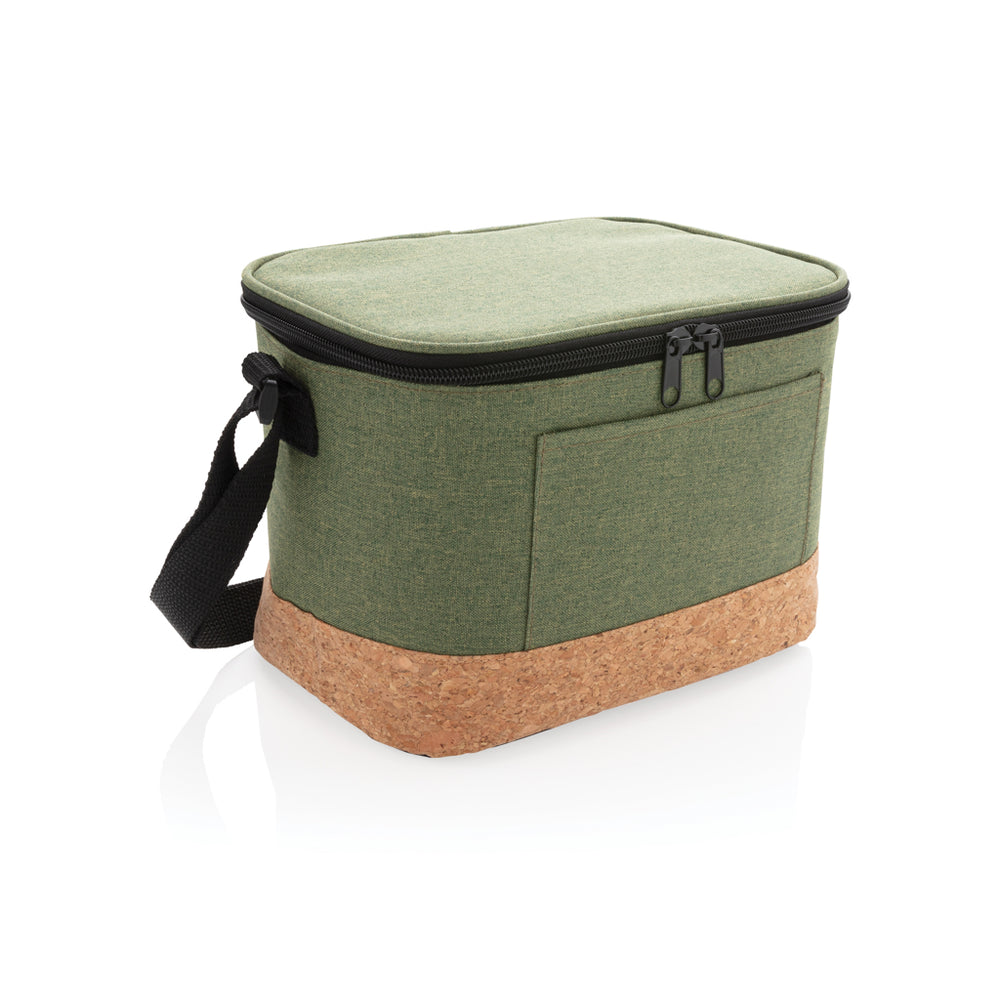 Branded Two tone cooler bag with cork detail