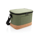 Branded Two tone cooler bag with cork detail