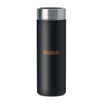 Branded Double wall bamboo flask with tea infuser 400ml