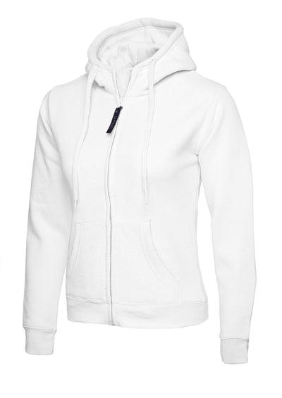 Branded Ladies Classic Full Zip Hooded Sweatshirt
