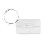Aluminium luggage tag with Plane cut-out